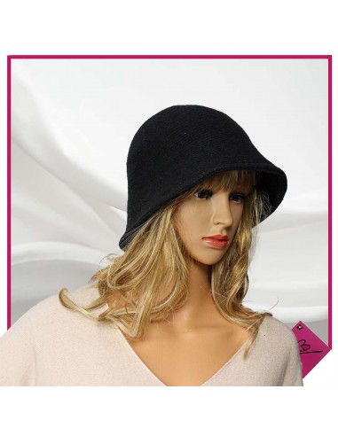 Chapeau cloche LAINE, NOIR