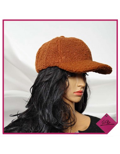 Casquette façon laine de mouton, CARAMEL