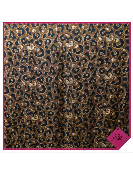 Foulard motif patch animal Camel