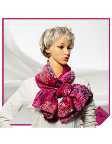 Foulard soleil rose et doré