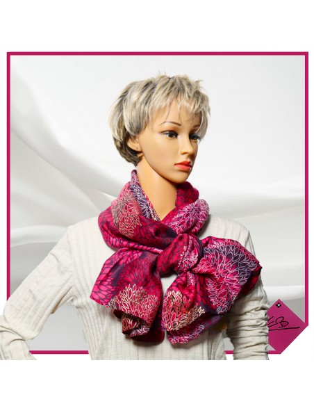 Foulard soleil rose et doré